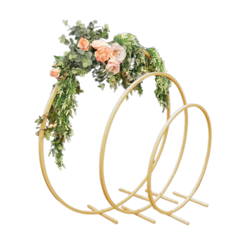 Gold Hoop Flower Stand Hire Melbourne Feel Good Events