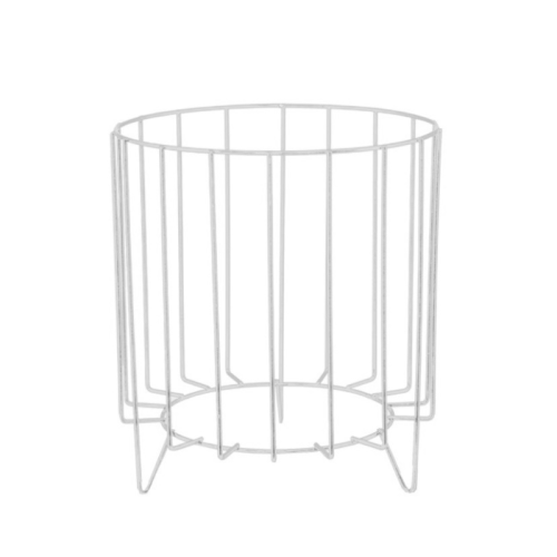 white wire pot stand