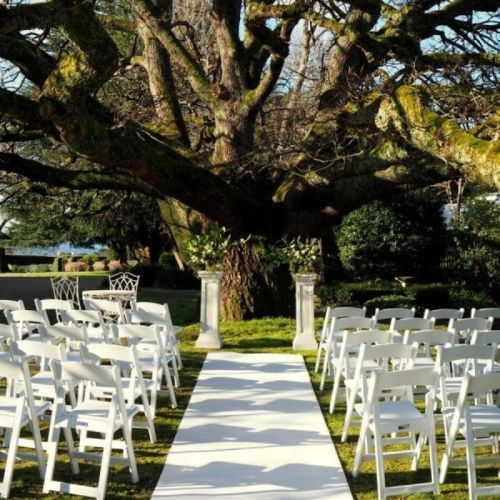 Wedding Ceremony outside Coombe Estate