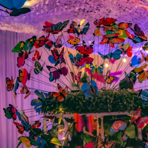 butterfly centrepiece close up 