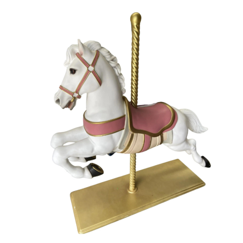 pink carousel horse