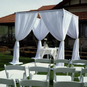 chiffon canopy right angle