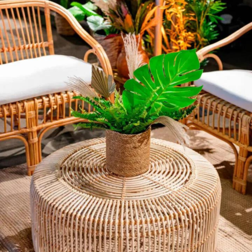 rattan coffee table 