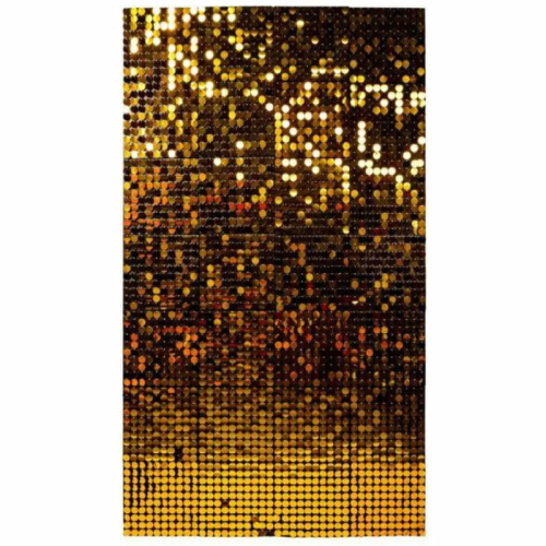 gold sequin panel