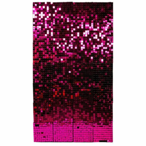 pink sequin panel