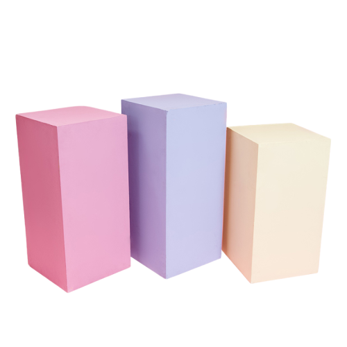 pastel plinths trio