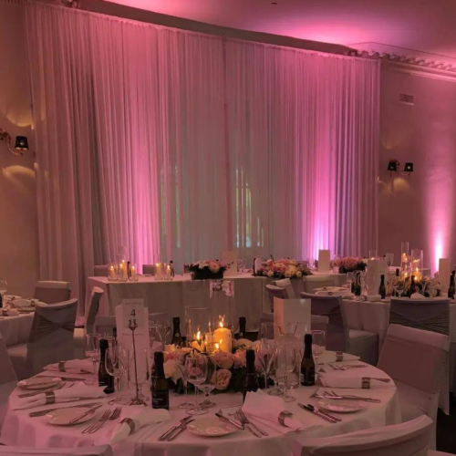 pink lighing chiffon backdrop