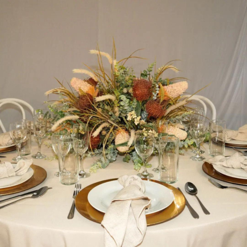 table centrepiece australian native florals 