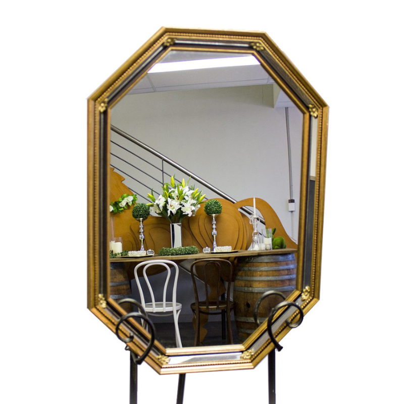 Gold Octagon Mirror 